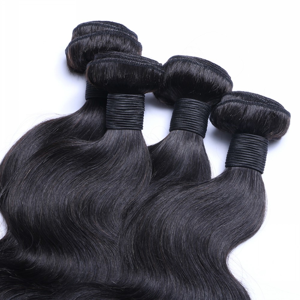 Loose wave 20 inch brazilian hair weave body wave human weaves with lace closure 3 bundles virgin one HN106